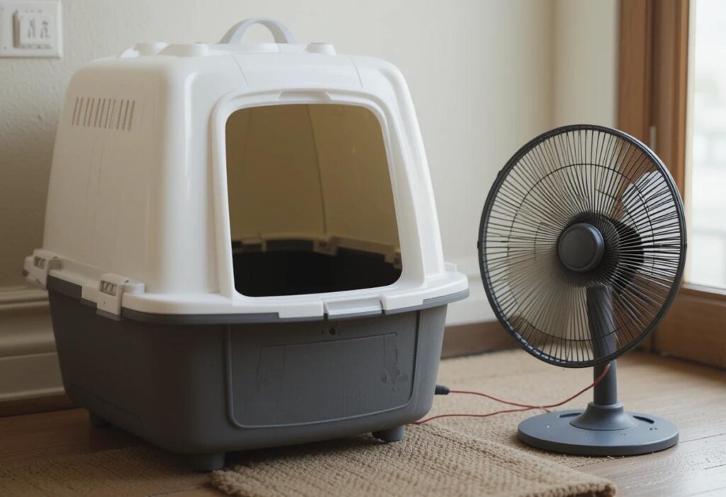 manage litter box odor in small apartments