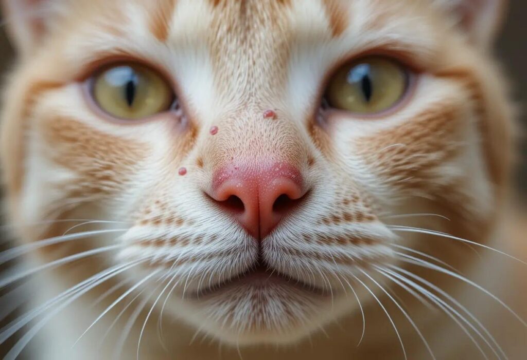 A cat with watery eyes and runny nose