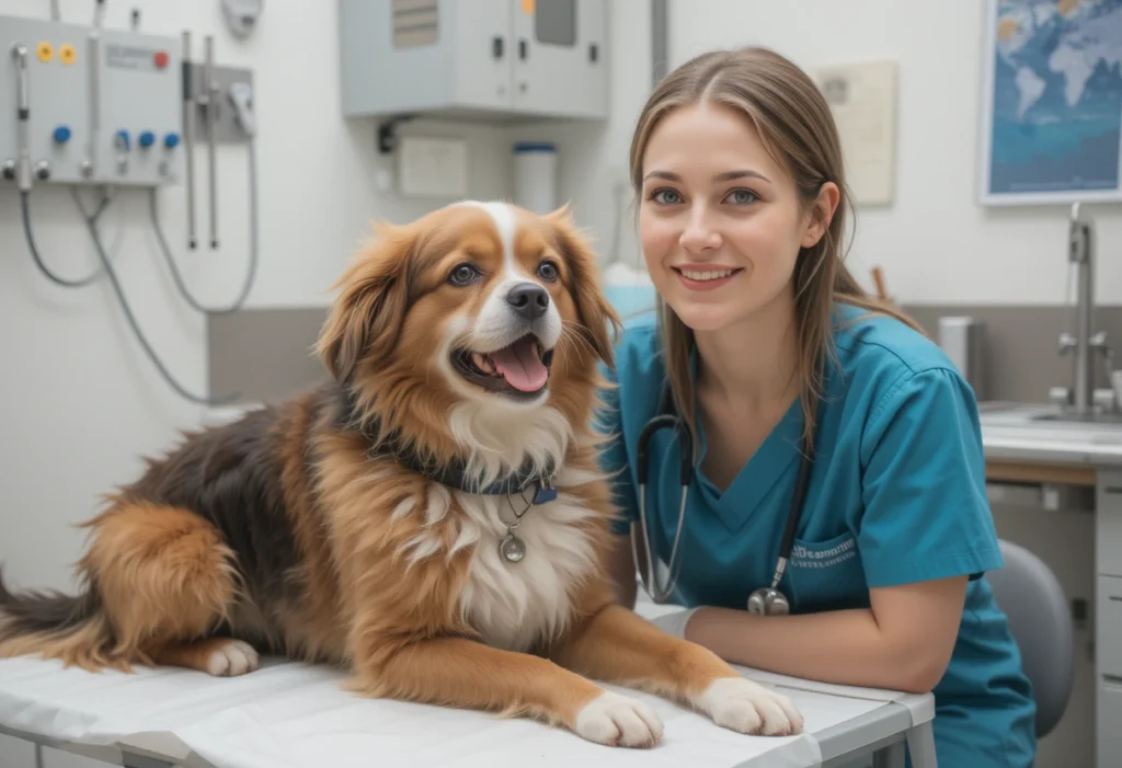 A Dog at Vet Clinic
