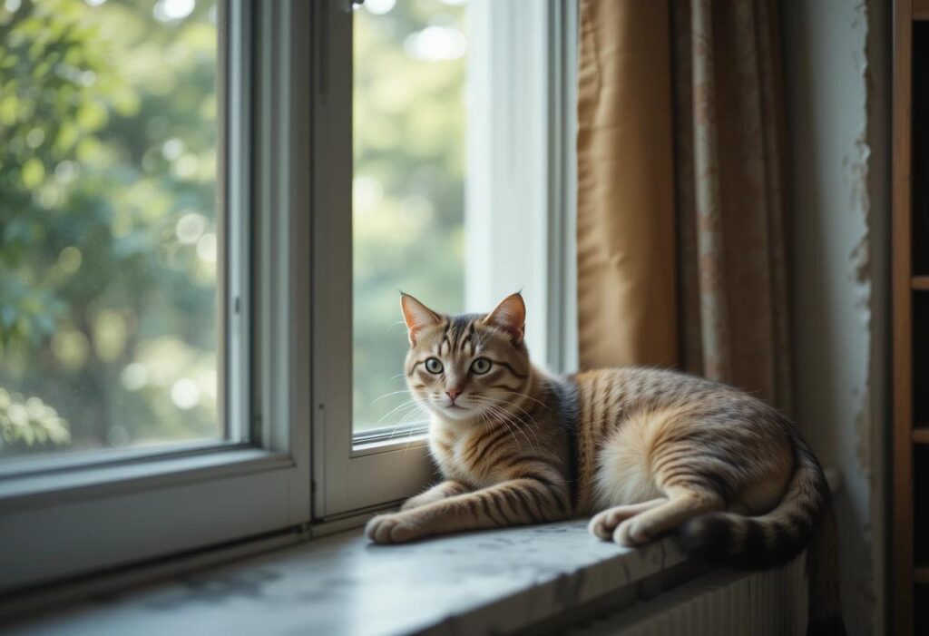 A watchful cat